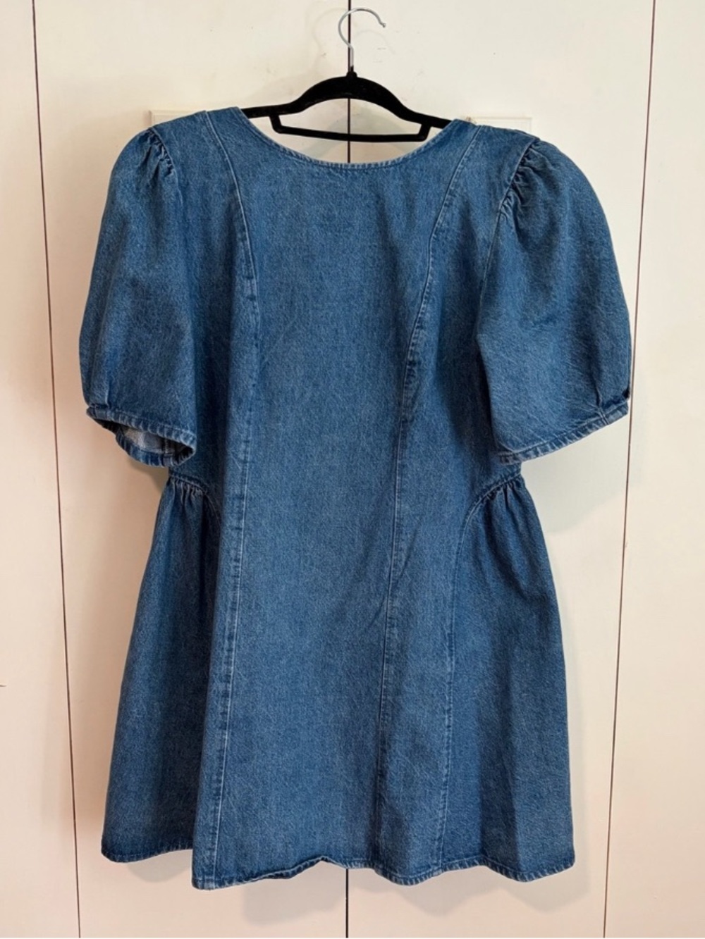 H&M Blue Denim Short Sleeve Tie-Back Dress - Picture 2 of 2